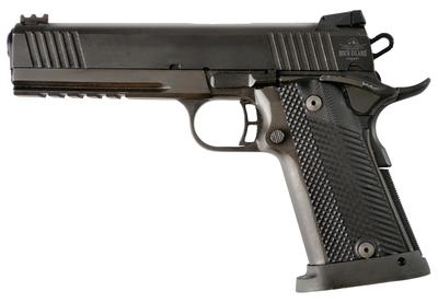 Rock Island Armory 1911 A1 FS TCM Tactical 2011 .22 TCM 5 Inch Barrel And 9mm Conversion Barrel Fiber Optic Front Sight Adjustable Rear Sight VZ Grip Parkerized 10 Round