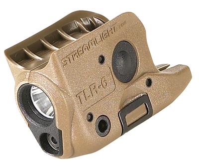 TLR-6 Subcompact Gun-Mounted Tactical Light With Integrated Red Aiming Laser for Glock 42/43 Black