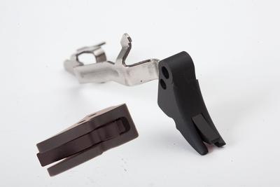 Duty Trigger with Trigger Bar Fits all Glock 9mm/.40S&W/.357 SIG/.45 GAP Black Trigger Pad with Black Safety