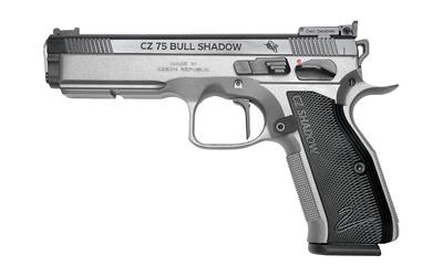 Shadow Bull Accu, Semi-automatic, DA/SA, Full, 9MM, 5" Inch Barrel, Black, Aluminum, Ambidextrous, Manual Safety, Adjustable Rear Sight & Fiber Optic Front, Steel, 16 Rounds, 2 Magazines 91037