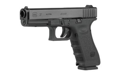 37, Semi-automatic, Safe Action, Full, 45 GAP, 4.49", Matte, 10Rd, 2 Mags, Glock OEM Rail, Right Hand, Fixed Sights, Polymer, Matte 3750201