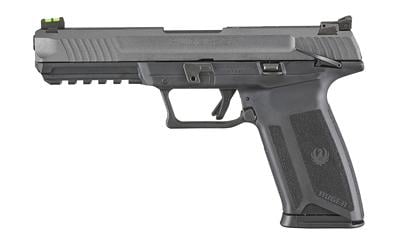 57, Double Action, Semi-automatic, Polymer Frame Pistol, Full Size, 5.7X28MM, 4.94" Barrel, Cobalt Cerakote Slide, Fiber Optic Front and Adjustable Rear Sights, Ambidextrous Manual Safety, 20 Rounds, 2 Magazines, Ambidextrous 16407