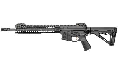 Crusader, Semi-Automatic Rifle, 223 Rem/556NATO, 14.5" Barrel (16" OAL with Pinned Brake) Mid-length Gas System, Black Finish, Magpul CTR Stock, 12" M-LOK Rail and Dynacomp 2, Includes Engraved Bible Verse, KNS Pins, Ambi Selector, Ambi Rear Sling Attach