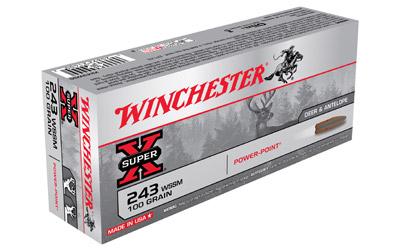 Super-X, 243WIN, Super Short Magnum, 100 Grain, Power Point, 20 Round Box X243WSS