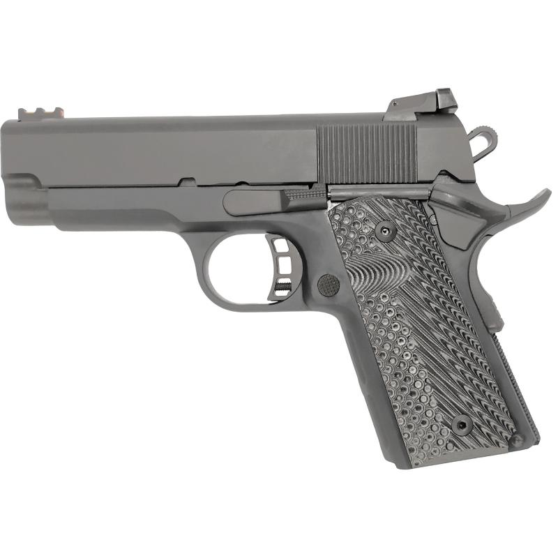 Rock Ultra CS-L Combo, Semi-automatic, 1911, Compact, 9MM, 3.6" Barrel, Alloy Frame, Black Finish, G10 Grips, Fiber Optic Front/Adjustable Rear Sights, Drop-in 22TCM9R Accessory Barrel, 8Rd, 1 Magazine 56633