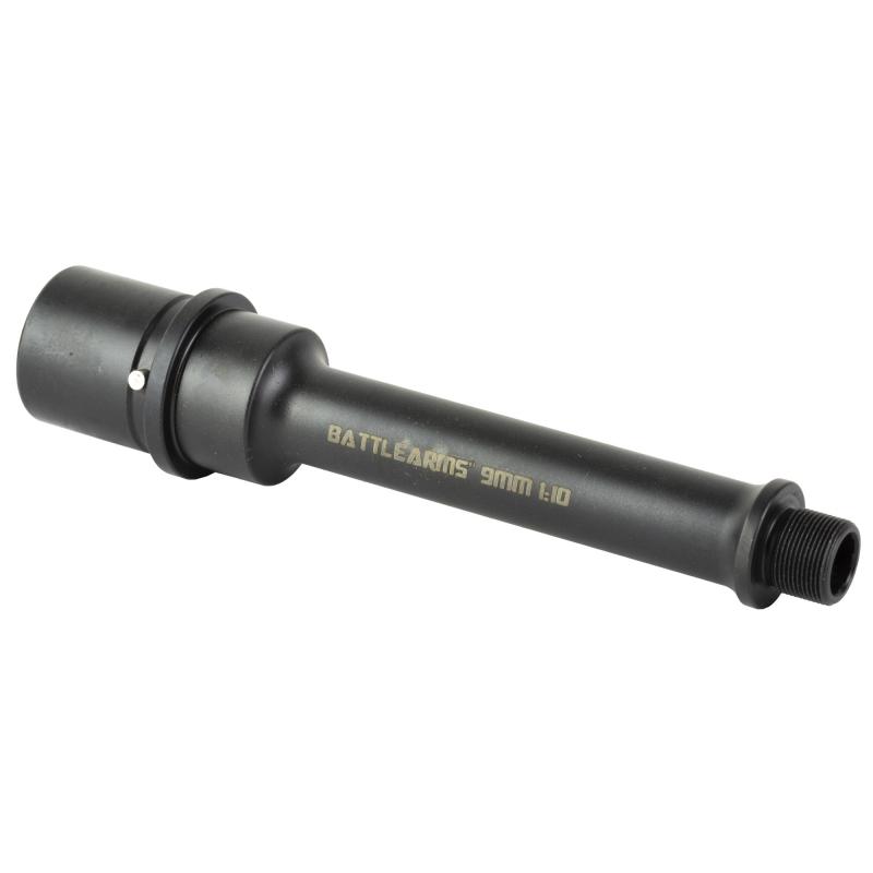 Lightweight, 9MM, 5.25" Barrel, 1/2x36 Threaded, Nitride Finish, Black, Fits AR Rifles A-BBL5.25T9MM1-10BN