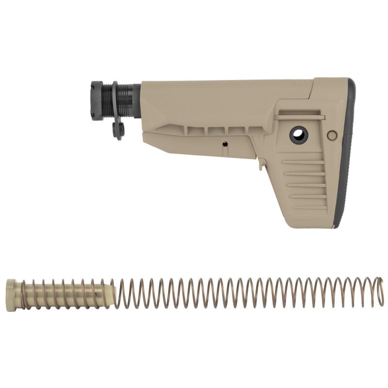 BCMGUNFIGHTER Mod 1 Stock Kit, SOPMOD (Widebody), Receiver Extension, Quick Detach End Plate, Lock Nut, Action Spring, Carbine Buffer, Flat Dark Earth Finish BCM-GFSK-MOD1-SPMD-FDE