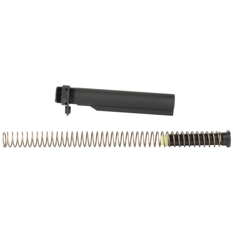 MK2 Recoil Mitigation System, Mod 1, 8 Position Buffer Tube Complete Assembly, Matte Finish, Black, Includes T0 Buffer, M16A4 Rifle Action Spring, MK2 Receiver Extension, QD End Plate, Castle nut, Fits AR Rifles BCM-MK2RMS-M1T0