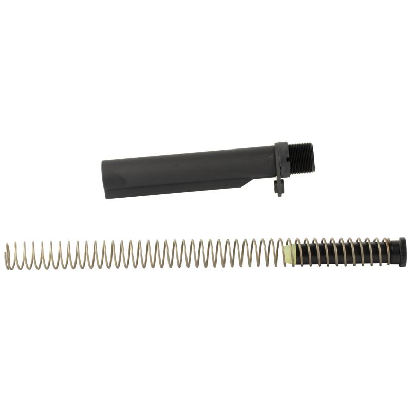 BCM MK2 Recoil Mitigation System, Mod 1, 8 Position Buffer Tube Complete Assembly, Matte Finish, Black, Includes T2 Buffer, M16A4 Rifle Action Spring, MK2 Reciever Extension, QD End Plate, Castle nut, Fits AR Rifles BCM-MK2RMS-M1T2