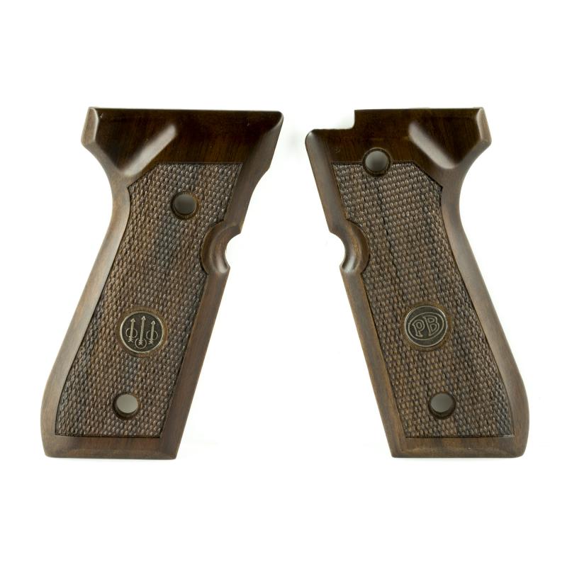 92/96 Series Standard Wood Grips With Medallion, Walnut, Fits: 96, 92FS, 92A1, M9, M9A1, Brigadier,  Centurion, Elite JG92FSW