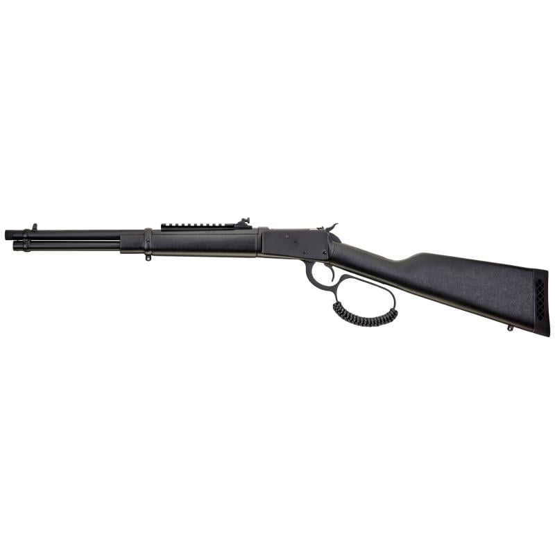 R92 Triple Black, Lever Action Rifle, 44 Magnum, 16.5" Round Threaded Barrel, Matte Blued Finish, Black, Coated Wood Furniture, Adjustable Sights, Picatinny Optics Rail, 8 Rounds, Right Hand 920441613-TB
