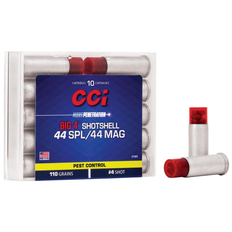 Shotshell, 44 MAG/44 Special, Shotshell, #4 Shot Size, 10 Round Box 3718CC