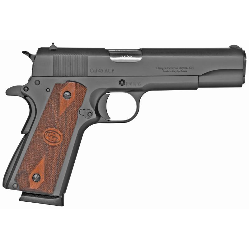 1911 Field Grade, Semi-automatic, 1911, Full Size, 45 ACP, 5" Barrel, Steel Frame, Black Color, Walnut Grips, 8Rd, 2 Magazines 440.111