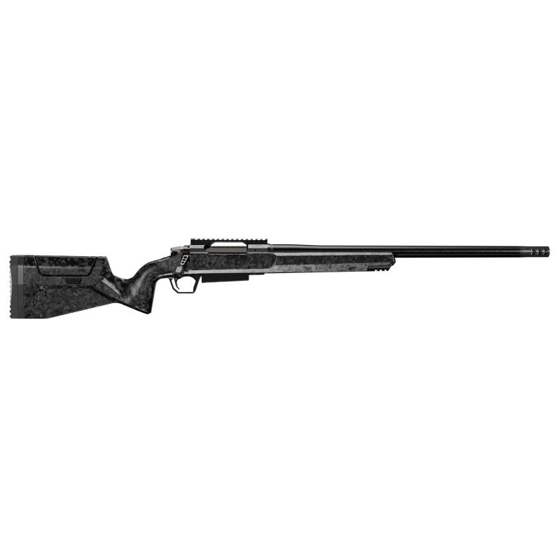Modern Carbon Rifle, Bolt Action Rifle, 6.5 PRC, 22" Carbon Fiber Barrel, Side Baffle Muzzle Brake, Nitride Finish, Black, Carbon Fiber Stock, TriggerTech Trigger, 20 MOA Rail, 5 Rounds, 1 Magazine 801-14003-00