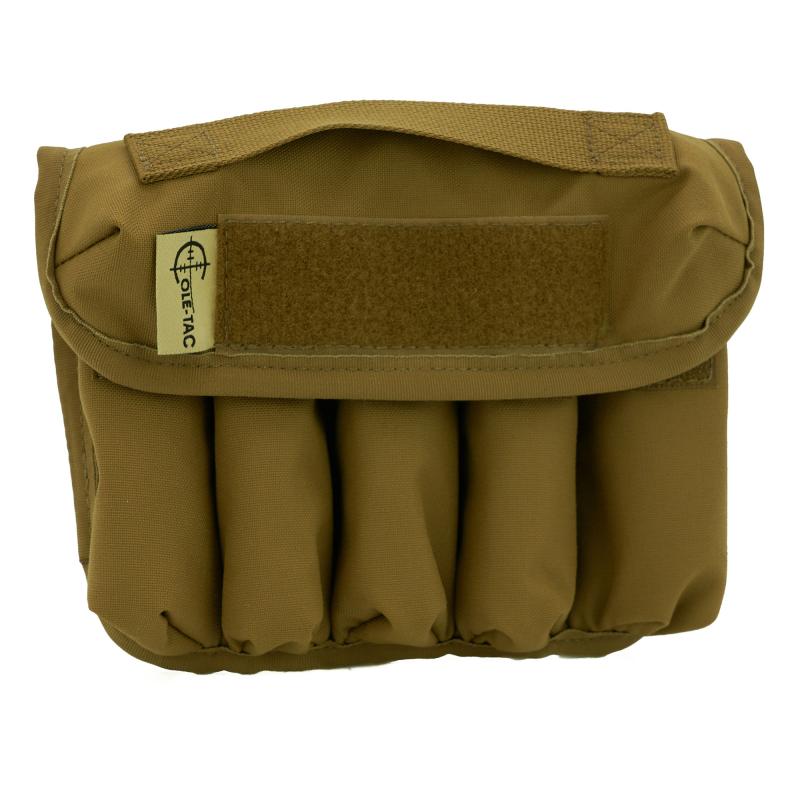 Can Caddy, Mini, 500 Denier Nylon, 6.5"x7.5"x2.0", Coyote Brown, 5 Slots for Suppressor Storage CD202