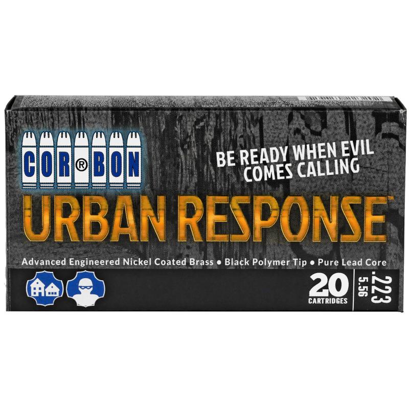 Urban Response, 223 Remington, 55 Grain, Jacketed Hollow Point, 20 Round Box, Fragments to Minimize Over Penetration in Urban Environments UR22355/20