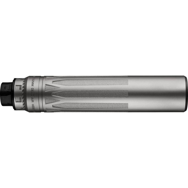 Nomad LTi XC, Suppressor, 8.8" Length, Rated Up to 300 Remington Ultra Magnum, Titanium, Bead Blasted Finish, Silver, Xeno Adapter & DA124 Omni Brake NOMADLTIXCXENOSIL