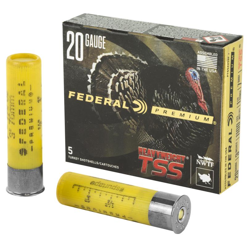 Heavyweight TSS with Flightcontrol Flex, 20 Gauge 3", #7 Shot, 1 1/2oz, 5 Round Box, California Certified Nonlead Ammunition PTSSX259F 7