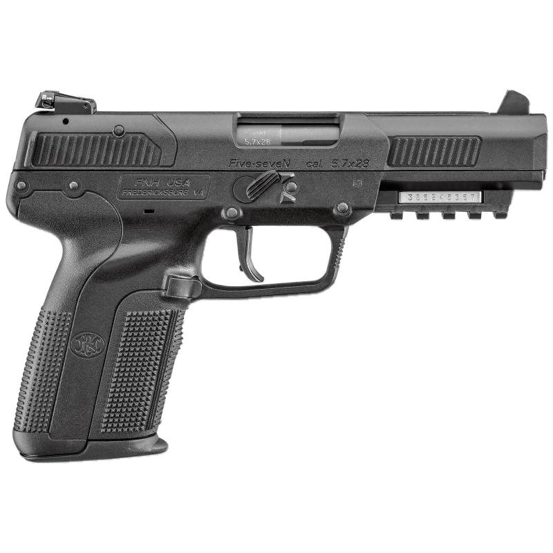 Five seveN, Striker Fired, Full Size, 5.7X28MM, 4.8" Barrel, Polymer Frame, Black Finish, Ambidextrous, Adjustable Sights, 20Rd, 2 Magazines 3868900751