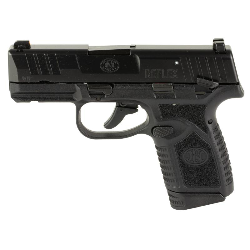 Reflex, Semi-automatic Pistol, Polymer Frame, Internal Hammer Fired, Single Action Only, Micro Compact, 9MM, 3.3" Cold Hammer Forged Barrel, PVD Finish, Black, Manual Safety, Tritium Front Sight, 2 Dot Rear Sight, 2 Magazines, (1) 15 Round, (1) 11 Round