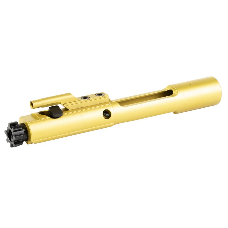 Bolt Carrier Group, 5.56NATO, Fits AR-15, Titanium Nitride PVD Coated Bolt Carrier and Gas Key, Gold, Salt Bath Nitrided Bolt, Black FF556BCGCNITRIDE-TiN