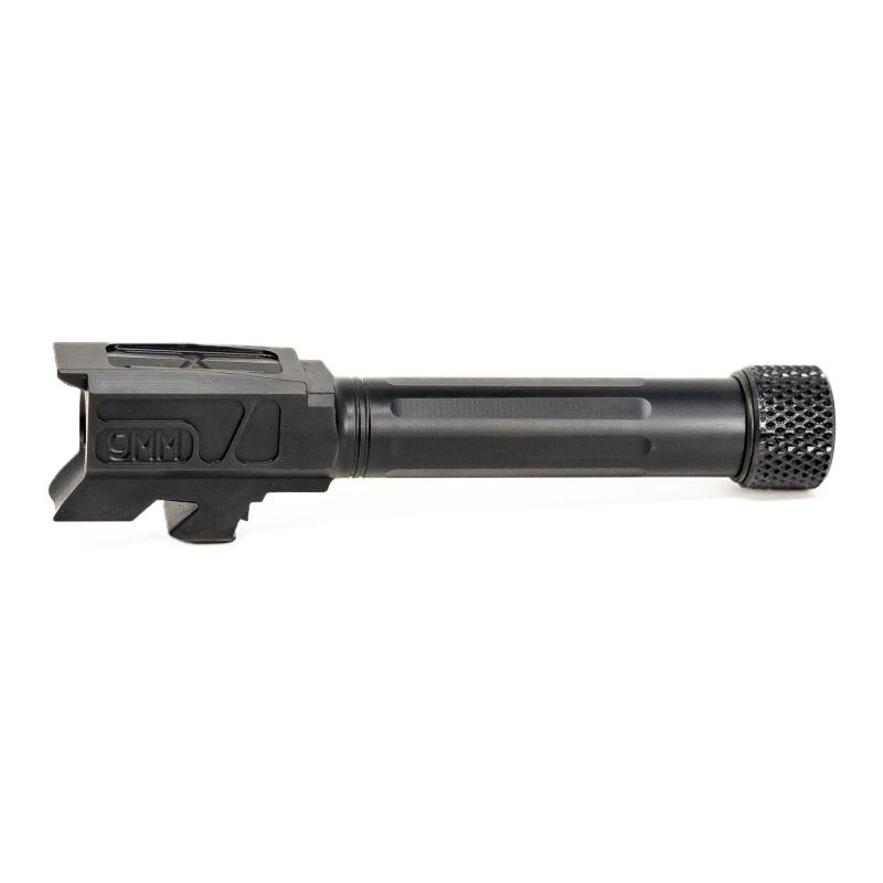 Match Series, Straight Fluted, 1:10 Twist Barrel, 9MM, For Glock 43/43X, Threaded 1/2x28, Nitride Finish, Black GB910N43SGQ-T