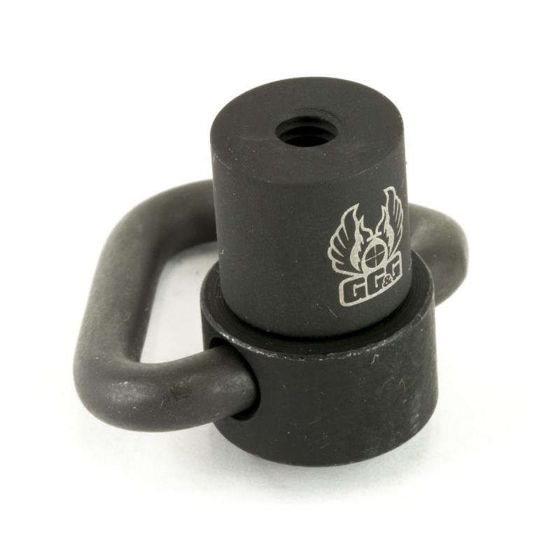 Quick Detach Rear Sling Attachment For Remington 870 Tac 14, Also Fits 870, 1100 and 1187 Models, Heavy Duty Angular Sling Swivel, Black Finish GGG-1996