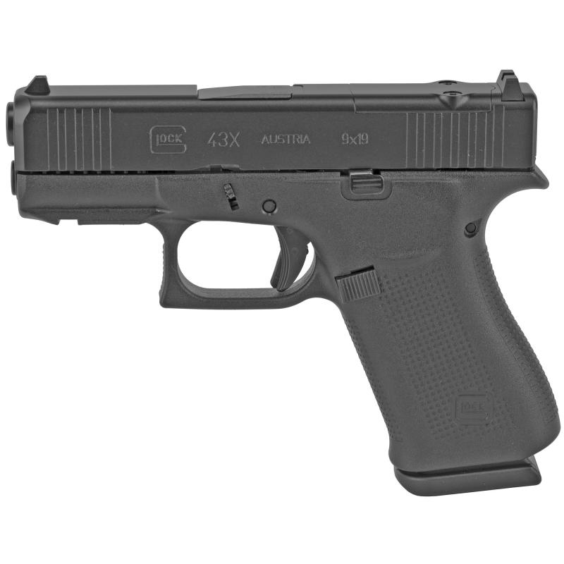G43X MOS | 9mm, 3.41in Barrel, Two 10rd Magazines, Optics Ready, Black Finish