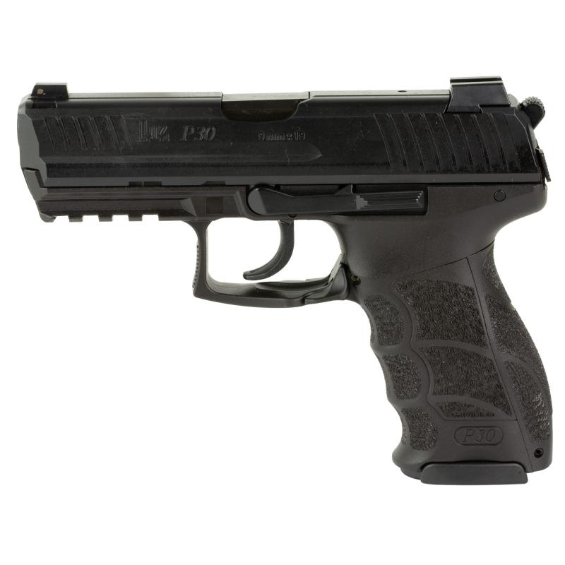 P30, Semi-automatic, V3 DA/SA, Full Size, 9MM, 3.85" Barrel, Matte Finish, Black, Front Night Sight, 2 Magazines, 10 Rounds 81001088