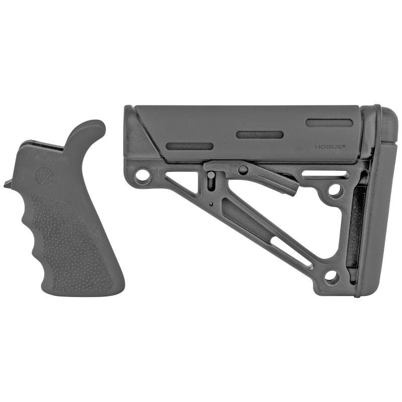 AR-15/M16 Collapsible Buttstock Kit With Finger Groove Beavertail Grip Mil-Spec Buffer Tube Black