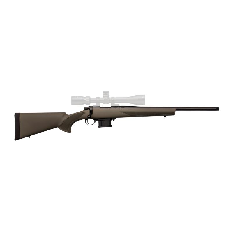 Mini Action, Bolt Action Rifle, 7.62X39, 20" Heavy Threaded Barrel, Olive Drab Green Synthetic Stock, Right Hand, 5 Round Mag HMA70723+