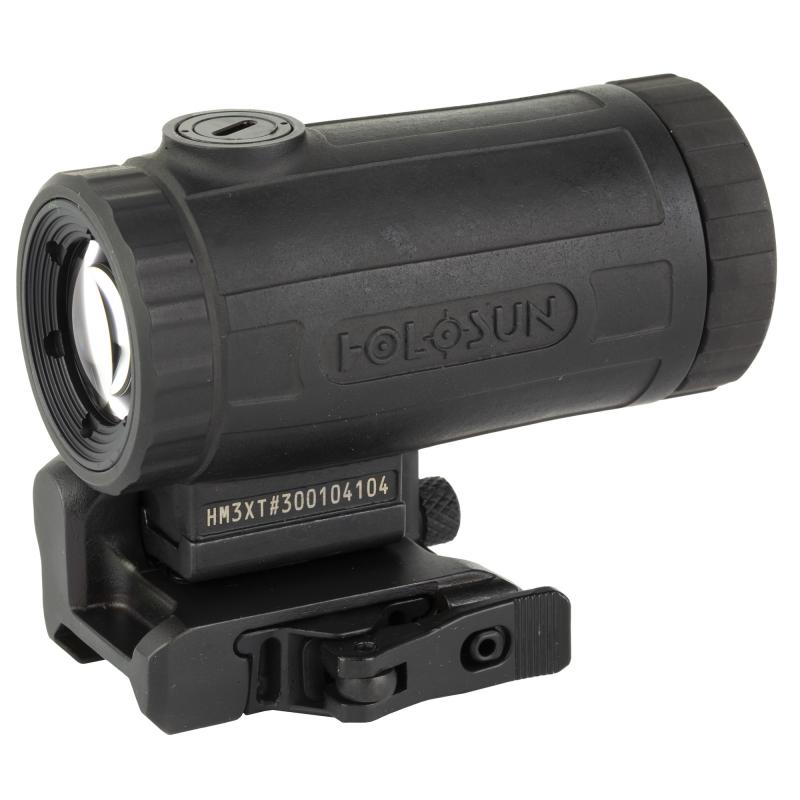 HM3XT | 3X Magnifier, Titanium Housing, Black Finish, Quick Release Side Flip Mount, Absolute or Lower 1/3 Co-witness HM3XT