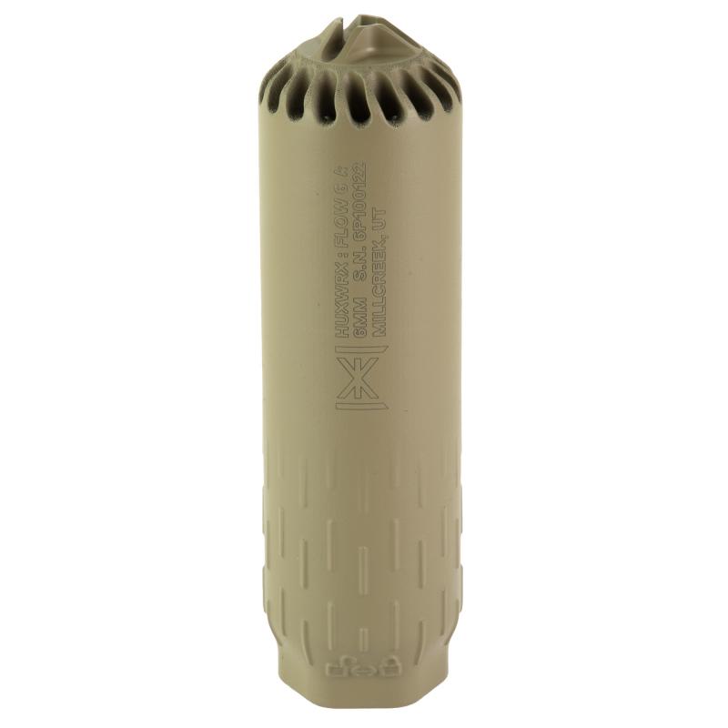 Flow 6K, Suppressor, 6MM, Flat Dark Earth, 17-4PH Stainless Steel, Fits HUXWRX Muzzle Devices 2971