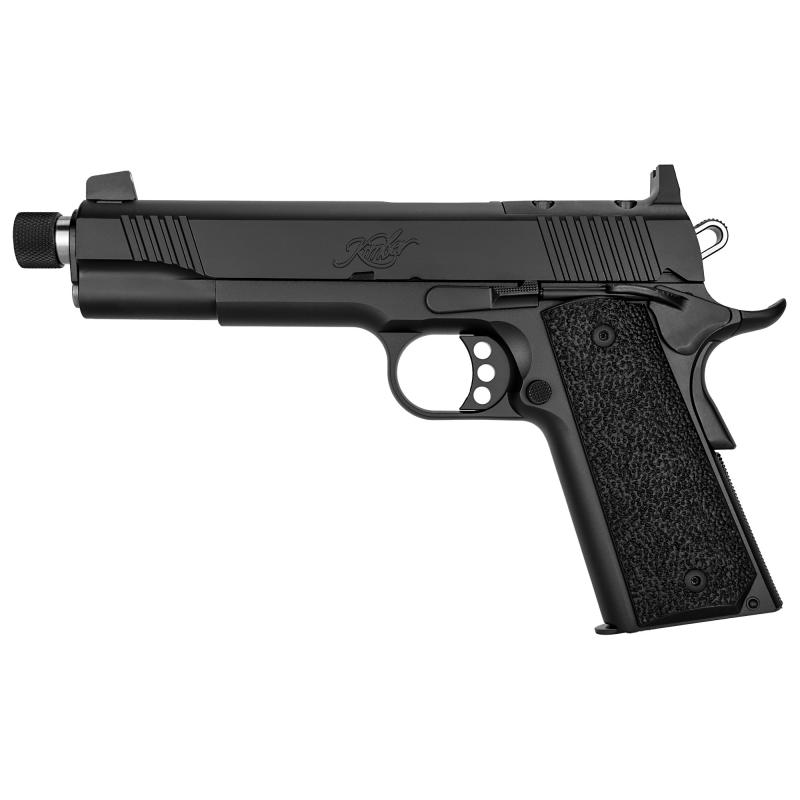 Custom LW, 1911, Semi-automatic, Full Size, 45ACP, 5.5" Threaded Barrel, Matte Finish, Black, Black Rubber Grips, Optic Ready, Suppressor Height Sights, 8 Rounds 3700810