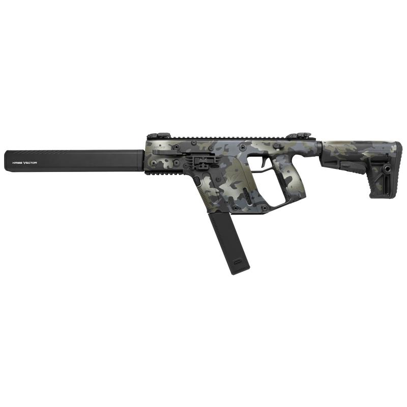 VECTOR CRB Gen 2, Semi-automatic Rifle, 9MM, 16" Threaded Barrel, 1:10 Twist, Cerakote Finish, MultiCam Black, 6 Position Adjustable Stock, Flip Up Sights, 40 Rounds, 1 Magazine KV90-CMCBLK20