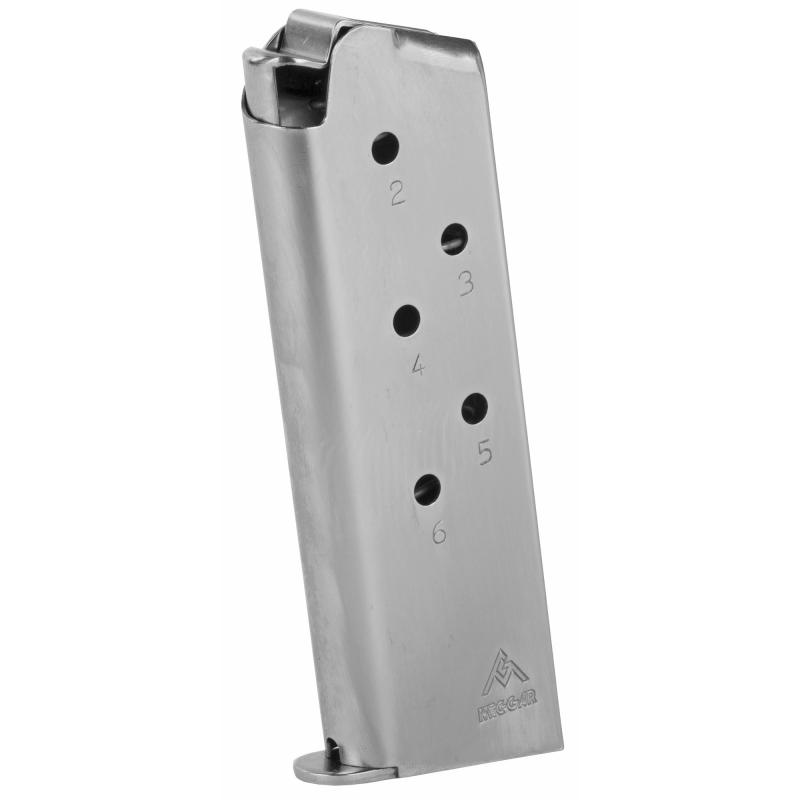 Magazine for 1911 Officer .45ACP 6 Round Nickel