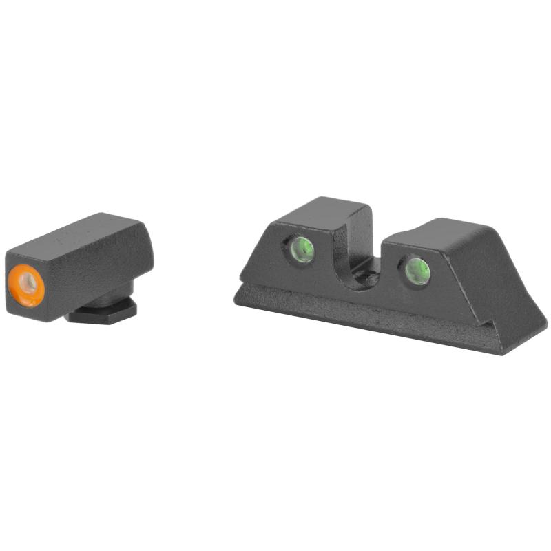 ML40224 HYPER-BRIGHT FOR GLOCK PISTOLS FRONT ORANGE RING/REAR GREEN STND FRAMES 9/357SIG/40/45GAP