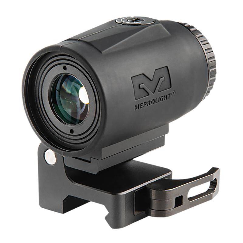 MMX3, Magnifier, 3X Power, 24mm Objective, Flip To Side QD Mount, Fits Picatinny, Black 8016000100