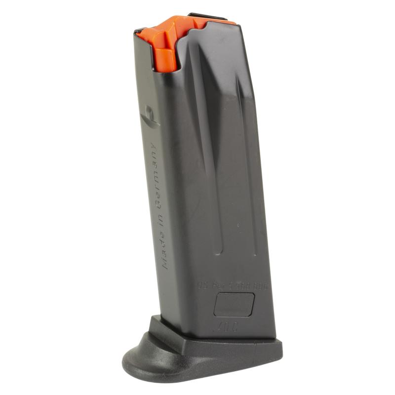 Magazine, 40 S&W, 10 Rounds, Fits USP-C & P2000, Finger Rest, Blued Finish, Red Follower 50259082