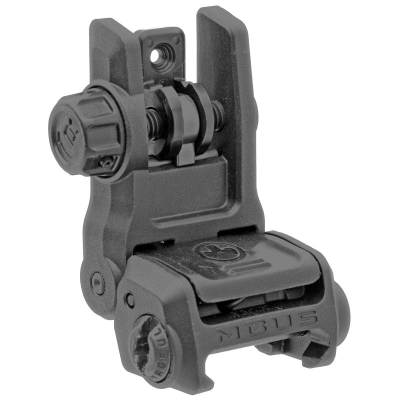 MBUS 3 Back-Up Rear Sight, Rapid-Select Rear Aperture System, Ambidextrous Push-Button Deployment, Fits Picatinny Rails, Black MAG1167-BLK