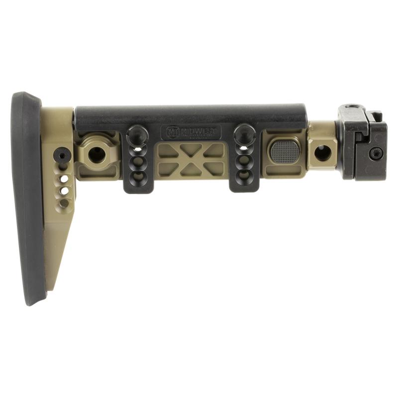 Alpha Side Folding Stock, Fits AK47 and Other Firearms with 1913 Picatinny Stock Adapter, Matte Finish, Flat Dark Earth MI-AK-ALPHA-FS-FDE