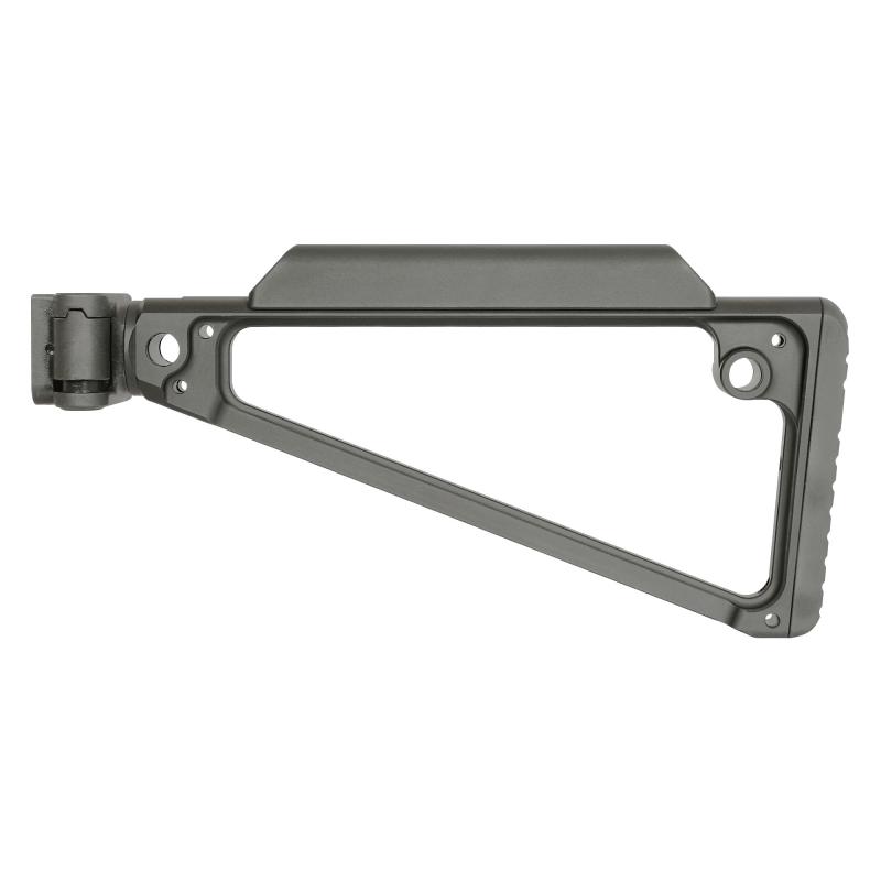 Triangle, Side Folding Stock, Anodized Finish, Black, Fits Picatinny MI-TRI-SF