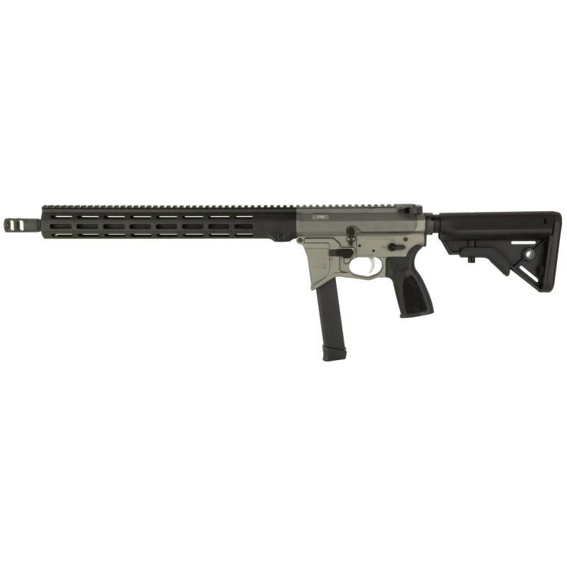 MD9, Semi-automatic Rifle, 9MM, 16" Threaded Barrel, Cerakote Finish, Urban Gray, M-Lok Compatible Handguard, B5 Bravo Stock, 33 Rounds, 1 Magazine MXM-48204
