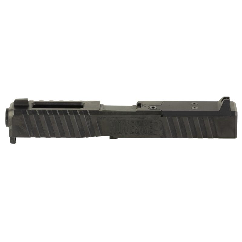DM Slide, Noveske Barrel, DLC Finish, Black, Direct Mount Optics Ready, For Glock 19 Gen 3, Includes Noveske End Plate, Cover Plate w/Rear Sight, Front Sight 03002698