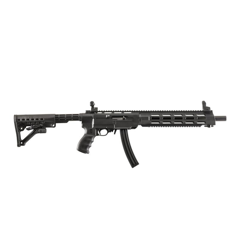 Archangel 556 Conversion Stock with Extended Length Monolithic Rail Forend, Fits 10/22, Black Finish AA556R-EX