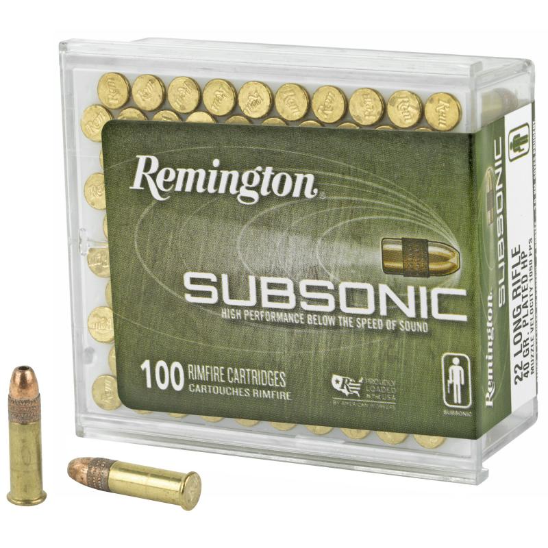 Subsonic, 22 LR, 40 Grain, Copper Plated Hollow Point, 100 Round Box 21137
