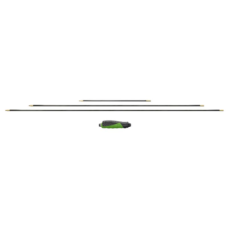 Cleaning Rod Set, Universal Fit, 3 Count Cleaning Rods - (1) 12" (1) 36" (1) 40", 8-32 Threads, 1 Piece Carbon Fiber, Plastic Tube R16229