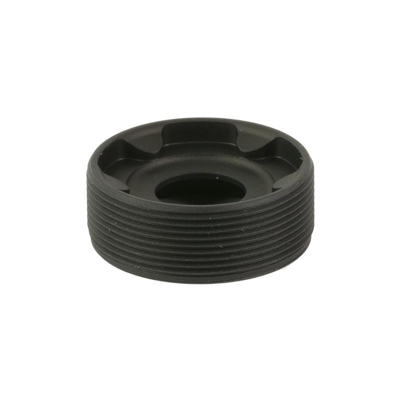 Front Cap, Compatible with Rugged Suppressors, 45 ACP, Matte Finish, Black FC004
