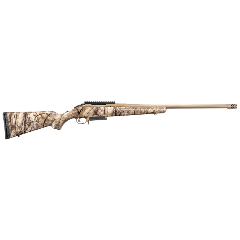 American Bolt-Action, 7MM08, 22" Barrel w/Muzzle Brake, Cerakote Bronze Finish, Go Wild Camo Synthetic Stock, Scope Base, 3Rd 26923