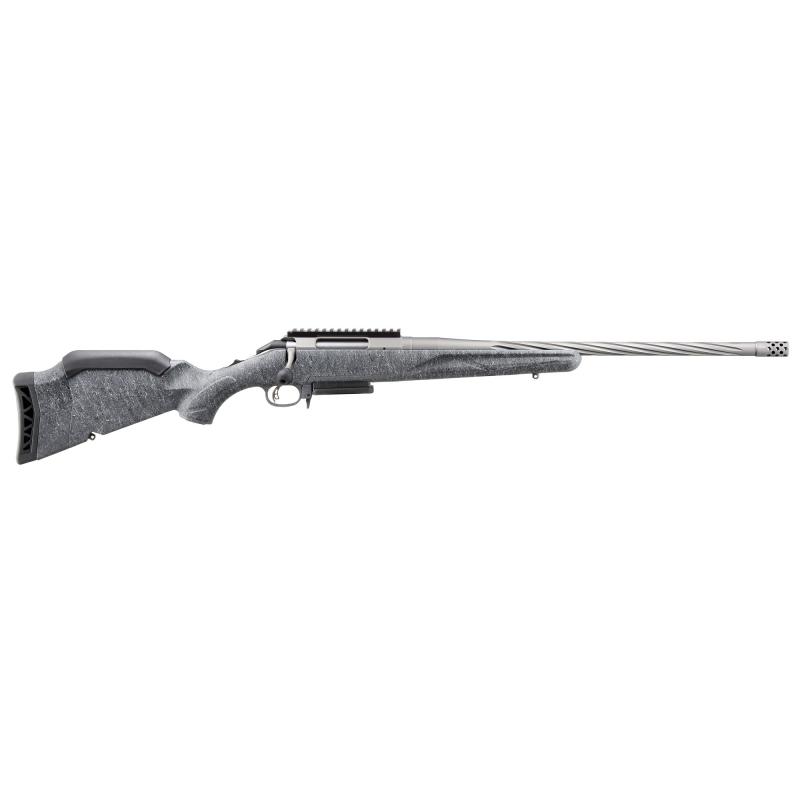 American Generation II, Bolt Action Rifle, 6.5 Grendel, 20" Spiral Fluted Barrel, 1:8" Twist, Threaded 5/8"-24, Muzzle Brake, Cerakote Finish, Gunmetal , Gray Splatter Synthetic Stock, Manual Safety, Picatinny Rail, 10 Rounds, 1 Magazine 46911